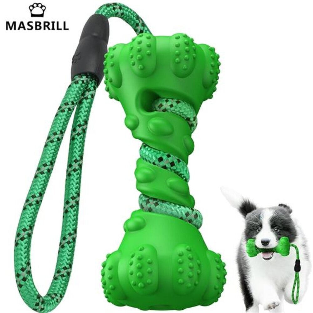Dog Chew Toys for Aggressive Chewers Ultra-Durable Natural Rubber Dog Teeth